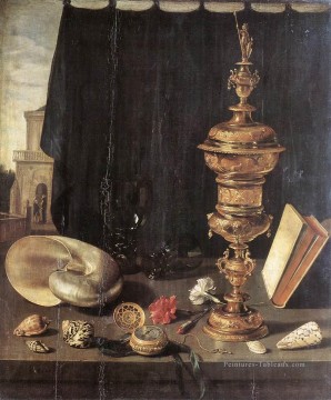 Nature morte avec le grand gobelet d’or Pieter Claesz Peinture à l'huile